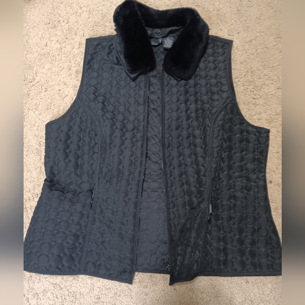 Black Quilted Women's Vest